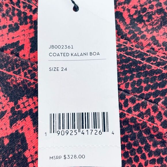 J Brand Houlihan Selena Mid-Rise Crop Boot Cut Coated Kalani Boa Jeans Salmon 24 - Picture 8 of 13